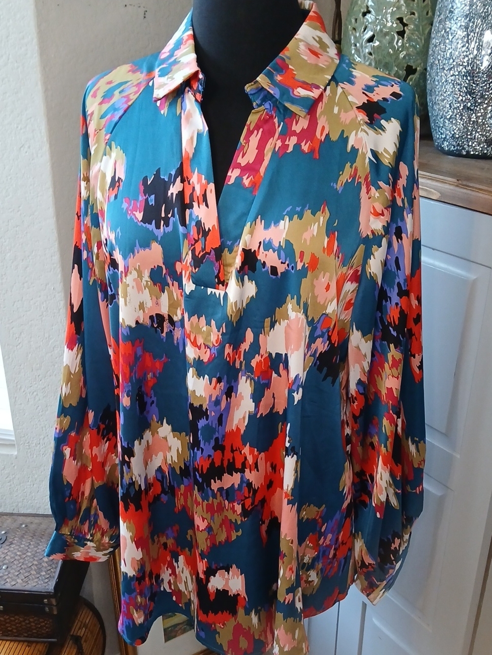 Art Abstract Print Blouse